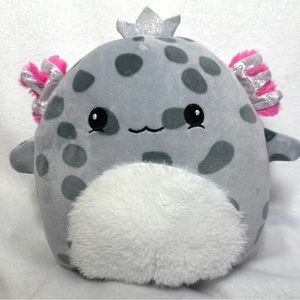 Squishmallow Avana the Grey Spotted Axolotl Crown Plush Stuffed Animal